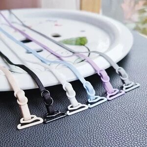 VS 2Pcs 0.5cm Slip Resistant Straps Shoulder Elastic Brassiere Bra Lingerie